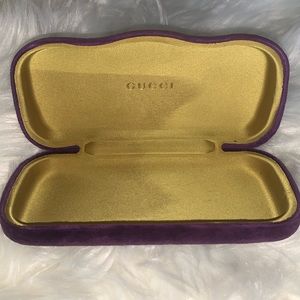 GUCCI Purple Suede Eyeglass Case
